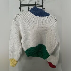 Yllw colorblock sweater small NWT